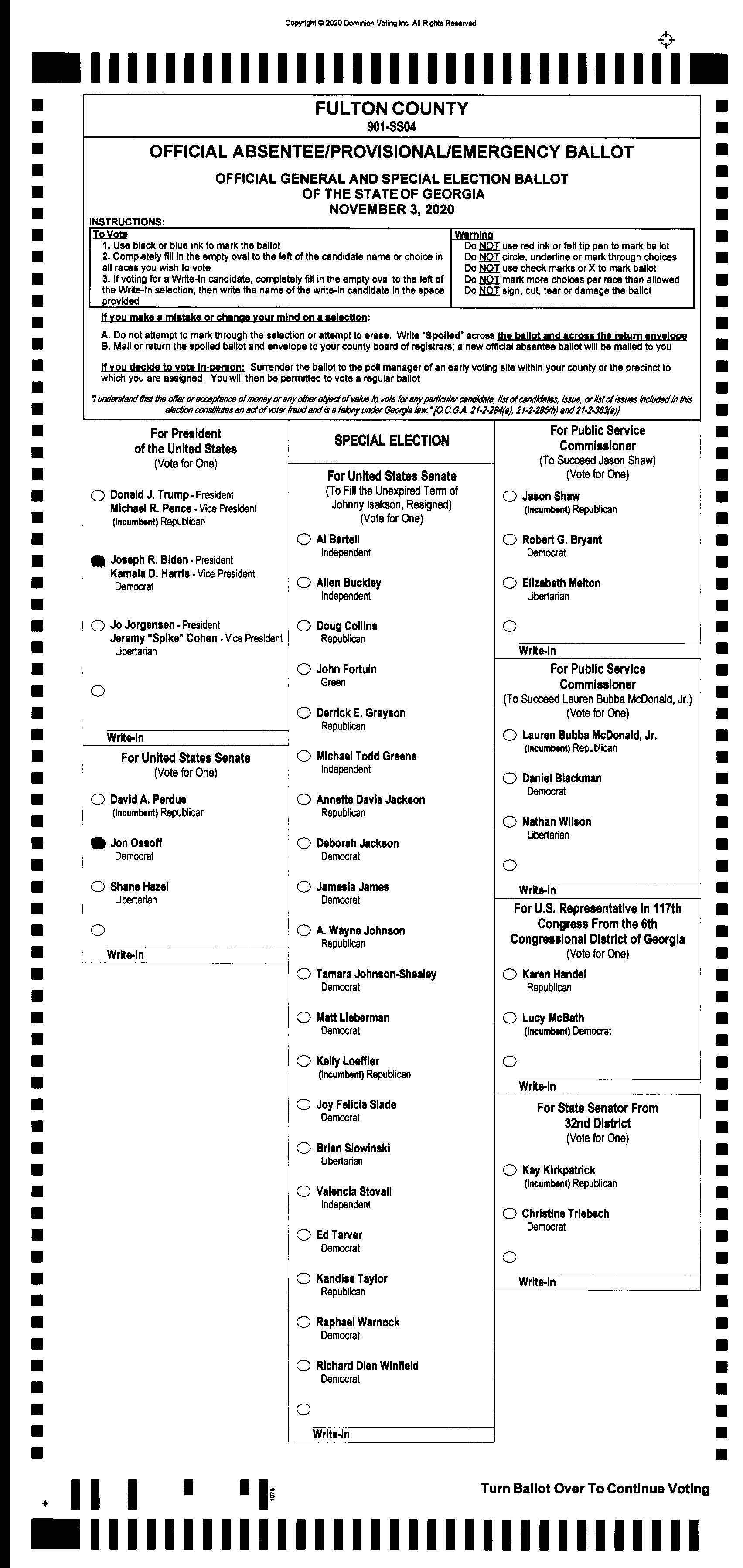 Doubled Ballot